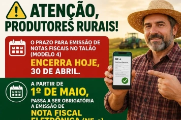 ATENÇÃO, PRODUTORES RURAIS!