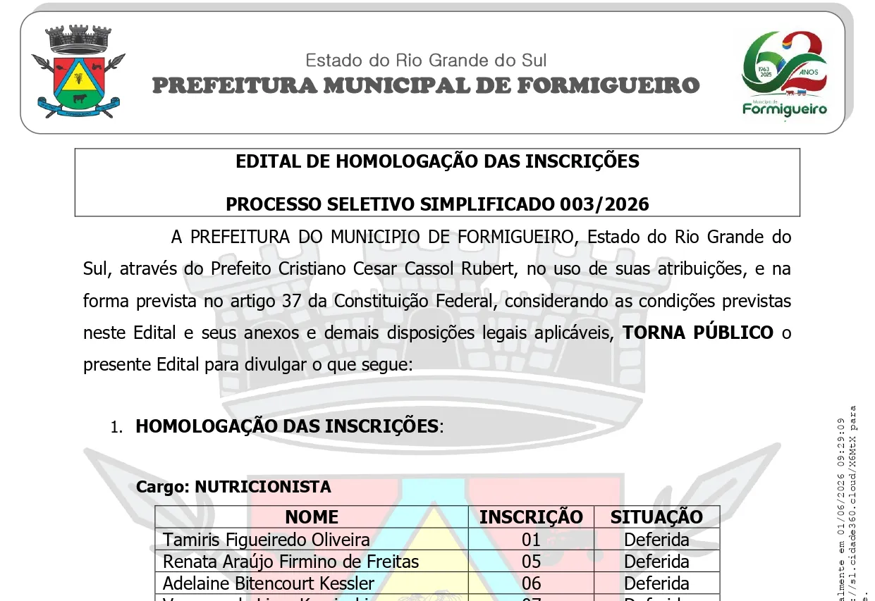 PROCESSO SELETIVO SIMPLIFICADO Nº 003/2026